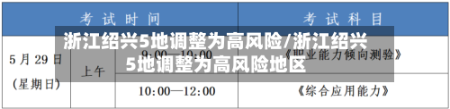 浙江绍兴5地调整为高风险/浙江绍兴5地调整为高风险地区-第3张图片