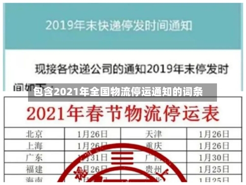包含2021年全国物流停运通知的词条
