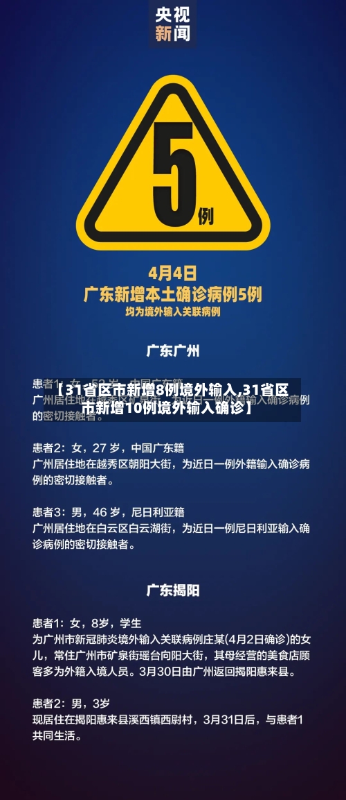 【31省区市新增8例境外输入,31省区市新增10例境外输入确诊】-第3张图片